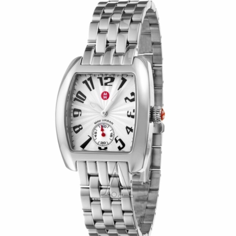 Silver Michele Watch Urban Mini, Limited Edition